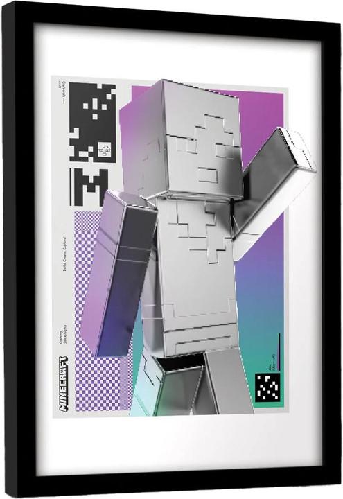 Actual product image Minecraft Block Wave Framed Poster (40 x 30 cm)