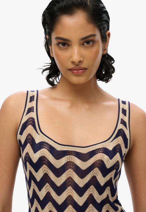 Produktbild Superdry Mini-Strickkleid mit Zickzackmuster (L)