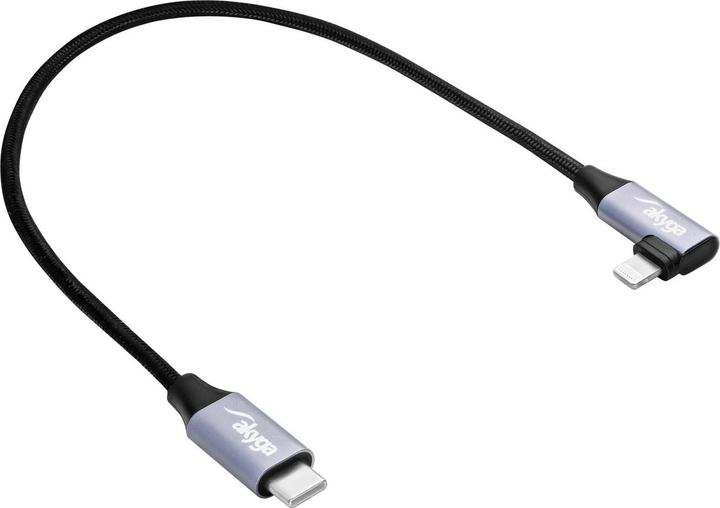 Akyga Cavo USB USB-C®, spina Apple Lightning 30 cm nero AK-USB-5 (0.30 m, USB 2.0)