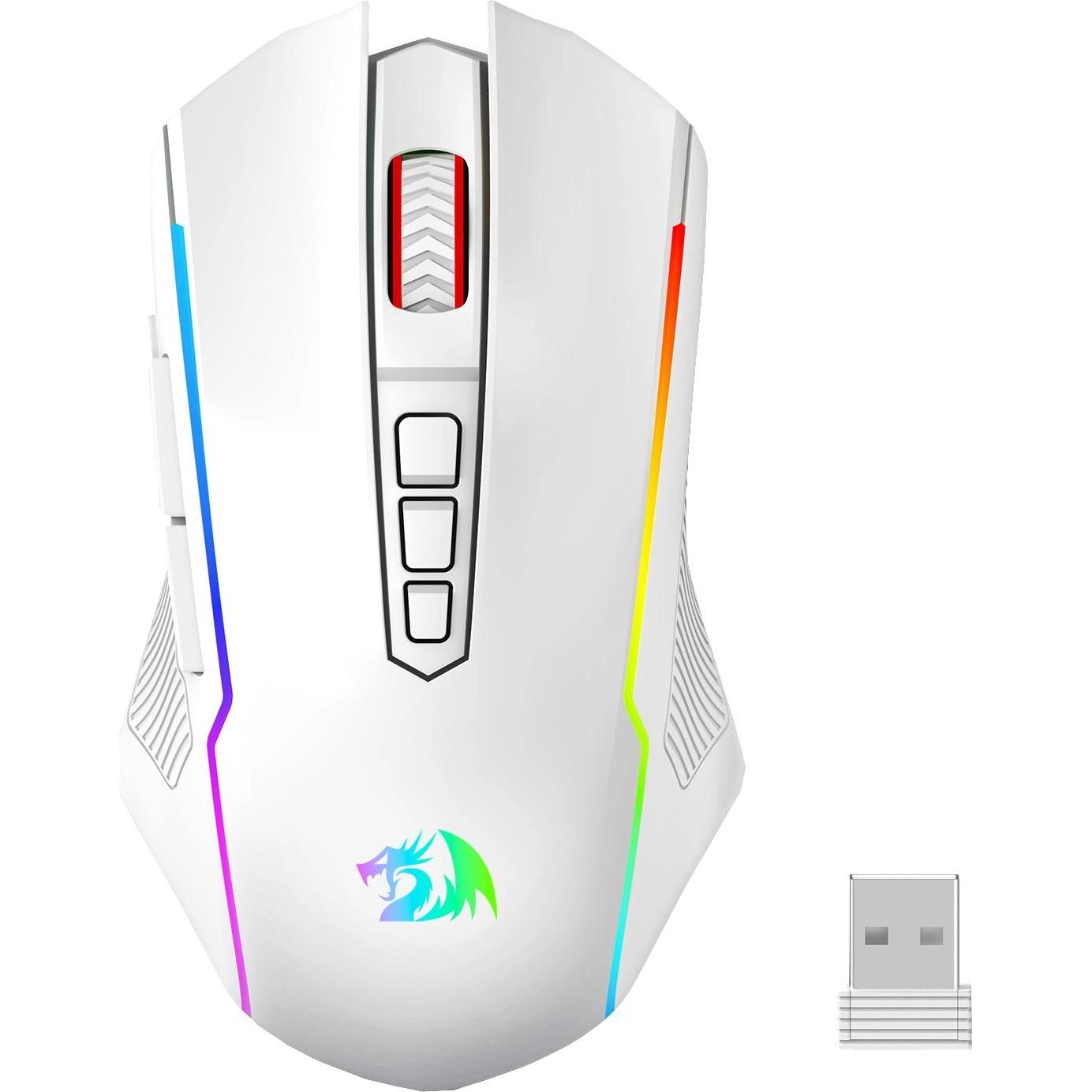 Redragon M914W-RGB NIX (Senza fili), Mouse, Bianco