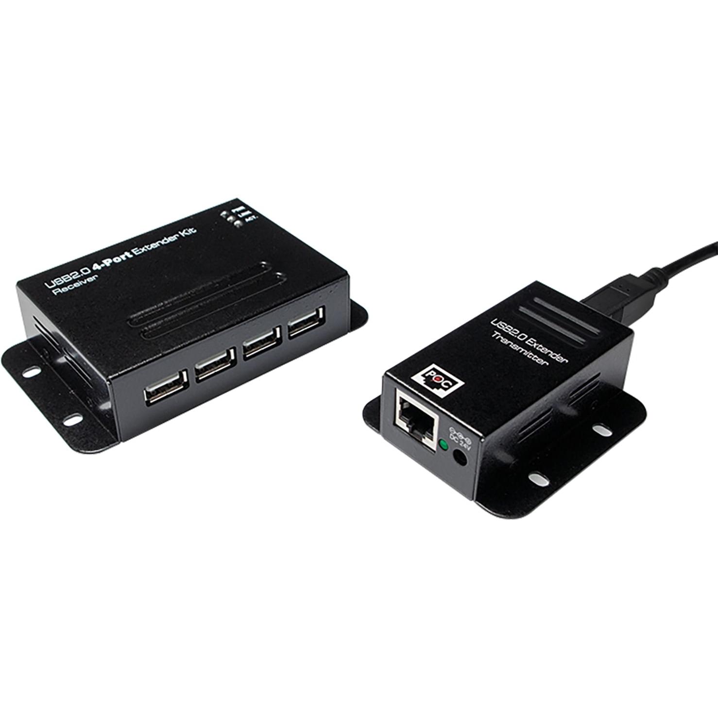 LogiLink UA0252 (USB-A, 4 Ports), Dockingstation + USB Hub, Schwarz