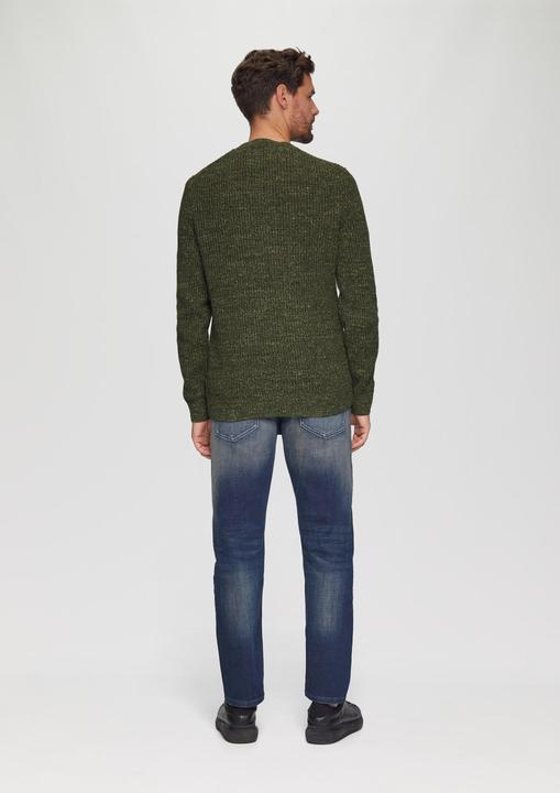 Produktbild S.Oliver Strickpullover Melierter Pullover mit Patentmuster und Crew Neck (S)