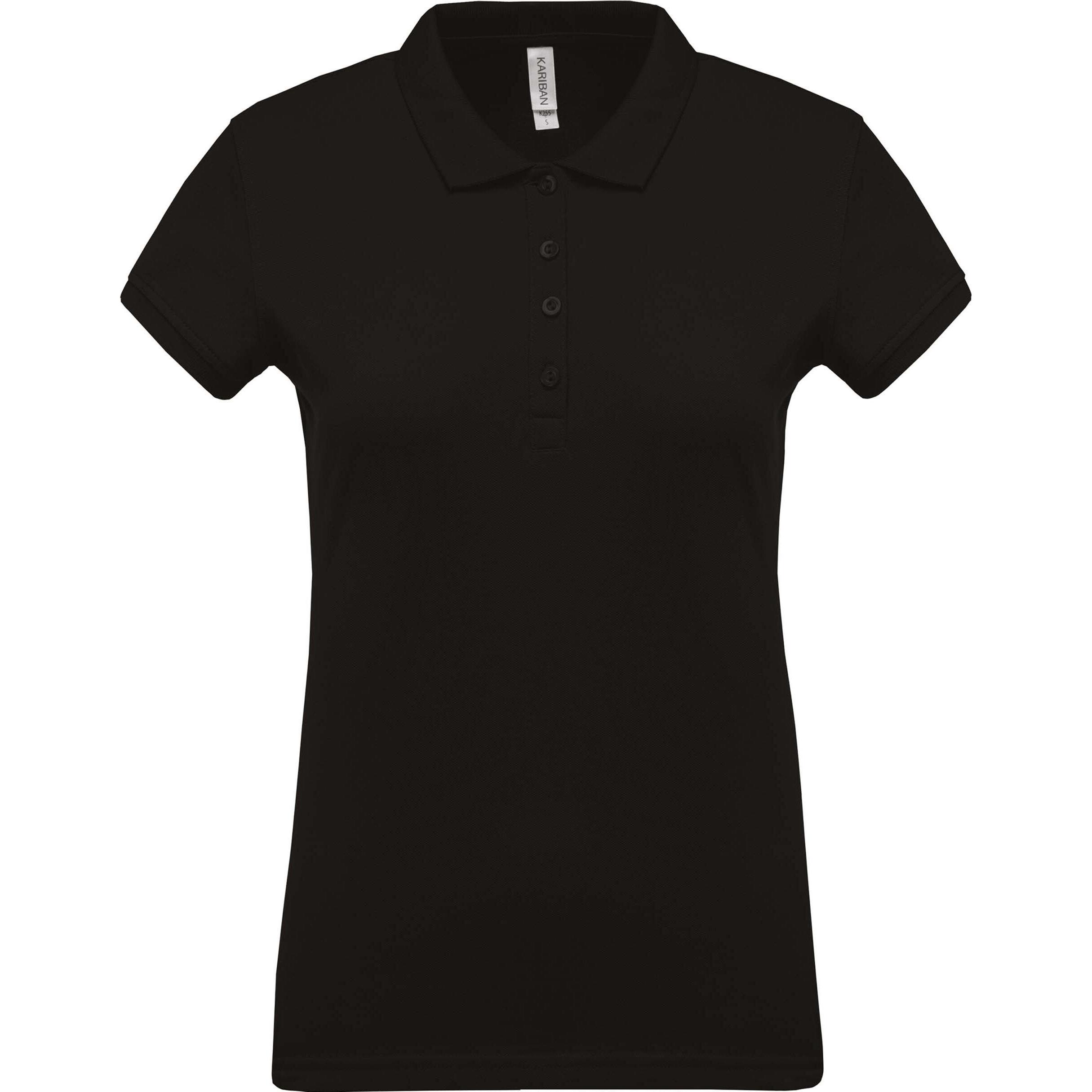 Kariban, Damen, Shirt, Piqué, Schwarz, (3XL)