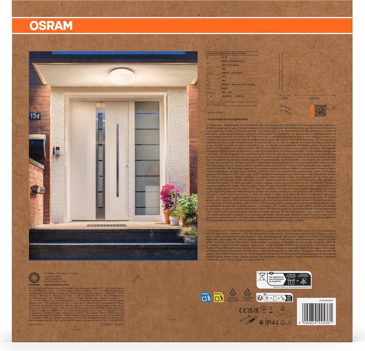 Immagine prodotto Osram HOMELIGHTING Outdoor Essential 325mm 24W 830 White 4099854445361 LED-Aussen (1800 lm, IP44)