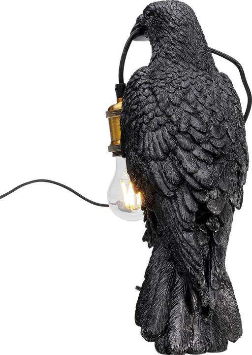 Actual product image Kare Design Table Lamp Animal Crow Mat Black (E27)