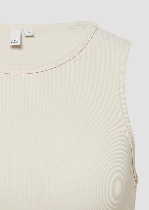 Actual product image S.Oliver T-Shirt Ripptop mit seitlicher Raffung | QS x Vanessa Mai (S)