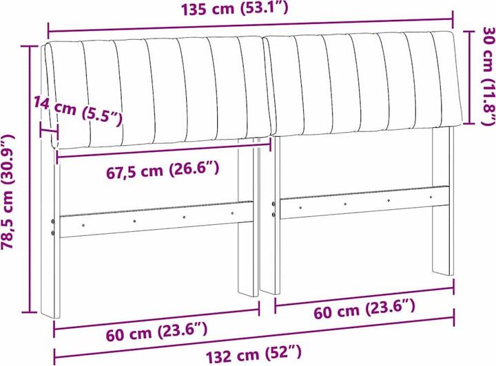 Image du produit vidaXL Gepolstertes Kopfteil