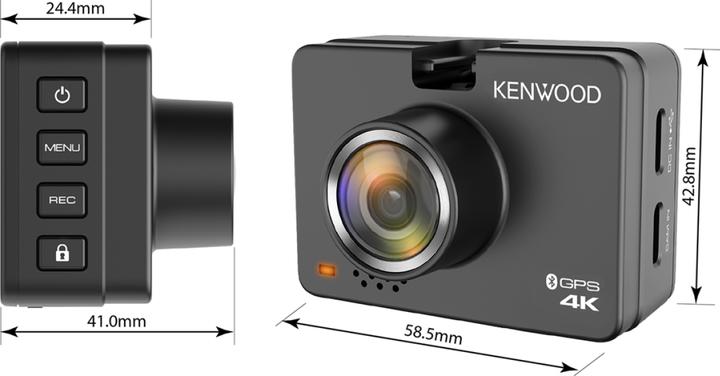 Produktbild Kenwood DRV-A610W 4K UHD DashCam 12/24V/App/ 64GB microSD (Beschleunigungssensor, Eingebautes Display, Eingebautes Mikrofon, GPS-Empfänger, WLAN)