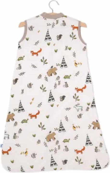 Immagine prodotto little unicorn Sacco a pelo trapuntato in mussola di cotone taglia L - Amici della foresta (86 cm)