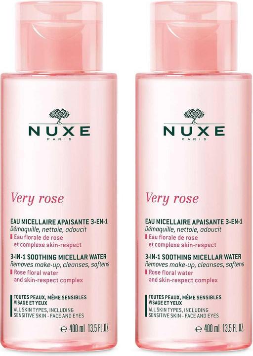 Nuxe Very Rose Beruhigendes Micellar-Wasser 3 in 1 (2 x 400 ml) (Mizellenwasser, 800 ml)