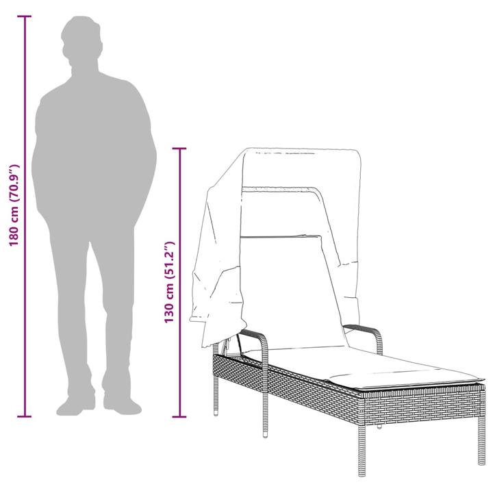 Produktbild vidaXL Sonnenliege (200 cm)
