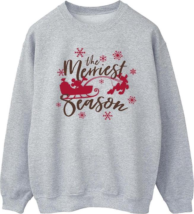 Actual product image Disney Mens Mickey Mouse Sleigh Sweatshirt (M)