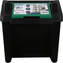 Produktbild Tontarelli vertikaler Abfalleimer mit Moda-Griff 28l grün/sch (28 l)