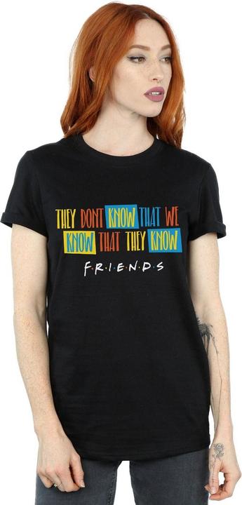 Immagine prodotto Friends They Don't Know Script Maglietta Ampia Donna (5XL)