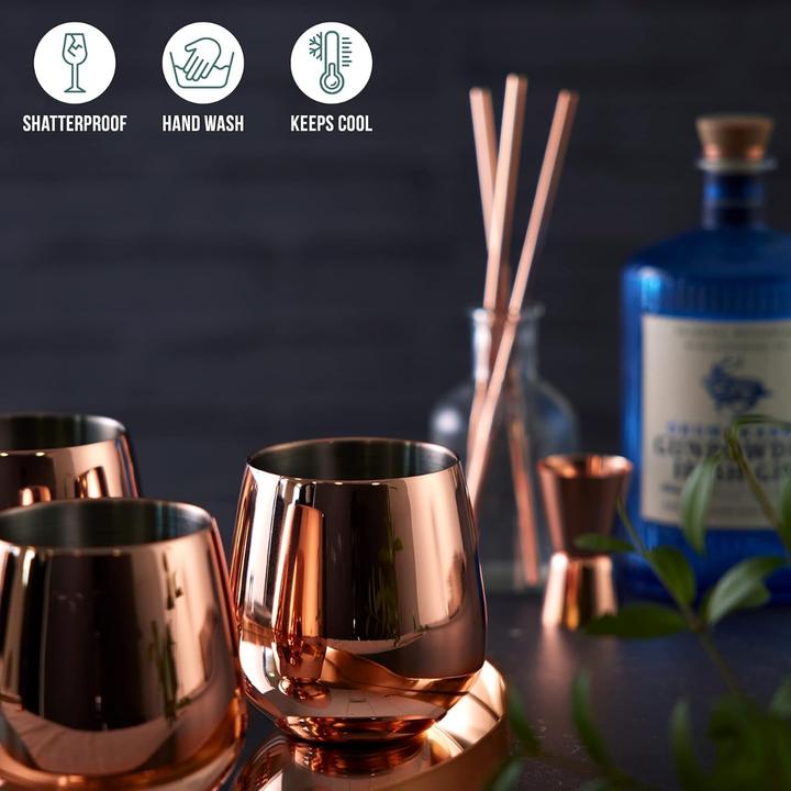 Produktbild Oak & Steel Trinkbecher Rosegold (3.50 dl, 4 x, Moscow Mule Becher)