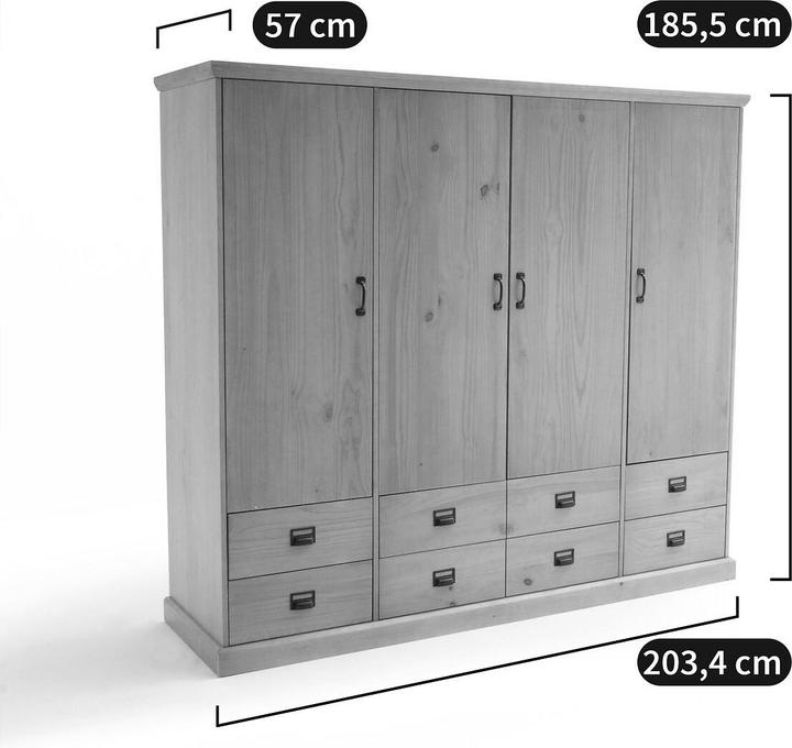 Image du produit La Redoute Interieurs Lindley (203,5 x 57 x 180,5 cm)
