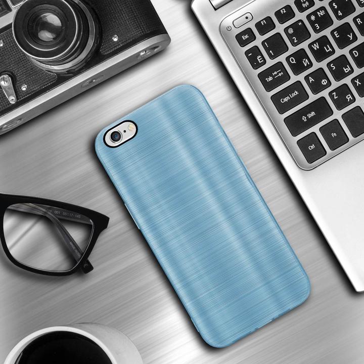 Actual product image Cadorabo Case for Apple iPhone 6 / 6S in TPU Brushed Camera Protection LM160 Style (Apple iPhone 6)