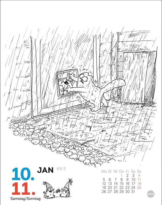 Produktbild Simons Katze Tagesabreisskalender 2026 (11 x 14 cm, Harter Einband, Deutsch)