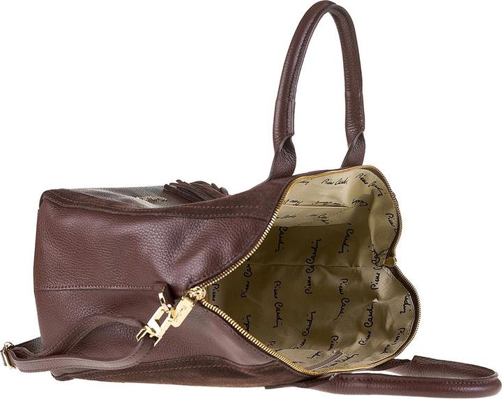 Actual product image Pierre Cardin Damen Handtasche Made In Italy - Modell Silvana Pro - 100% Leder - 40.0 X 26.0 X 17.0 Cm