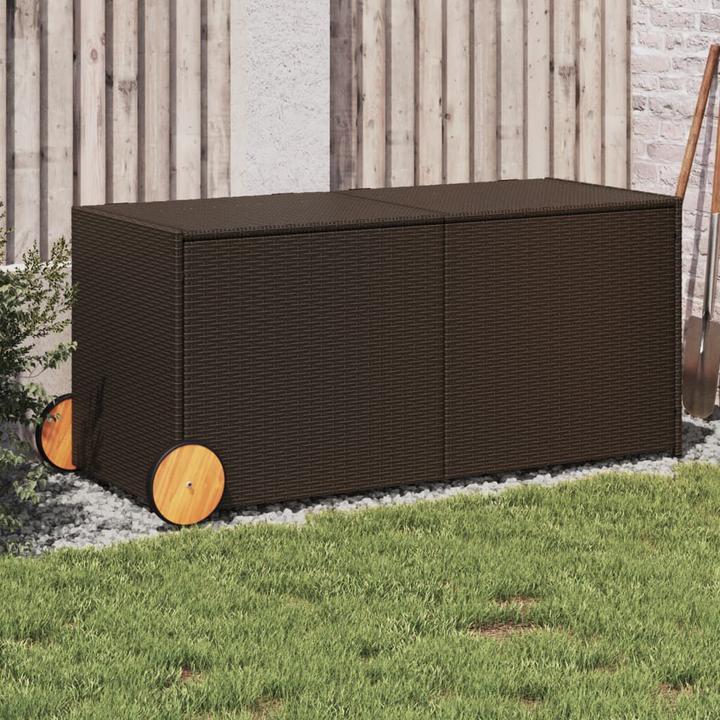 Actual product image vidaXL Gartentruhe mit Rollen 283L