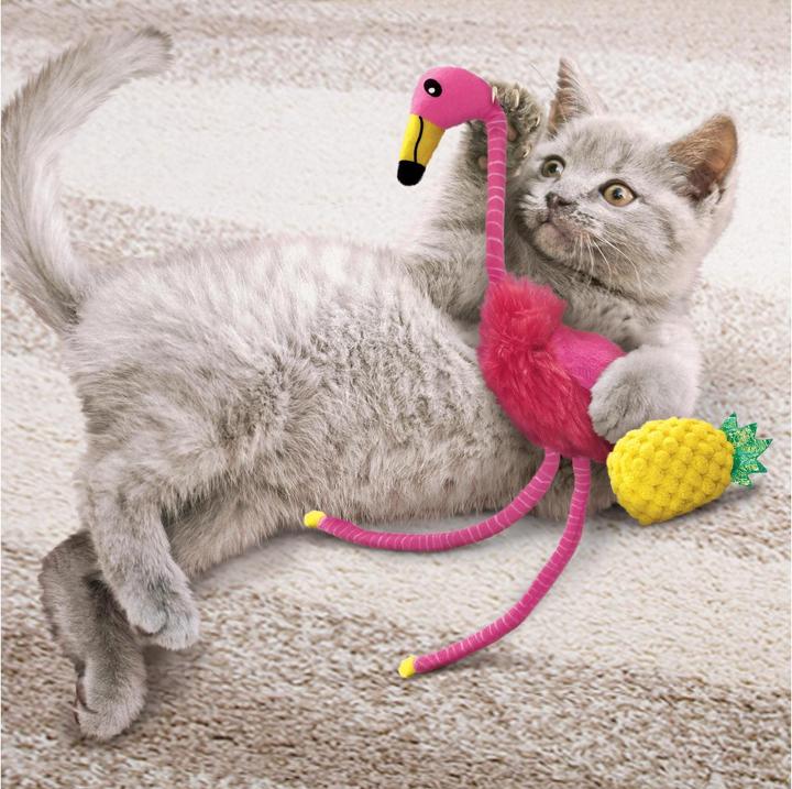 Produktbild KONG Tropics Flamingo 2-Pack (Plüschspielzeug Katze)