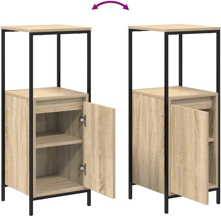 Produktbild vidaXL 3-teilige Badezimmermöbel Set Sonoma Eiche Holzwerkstoff