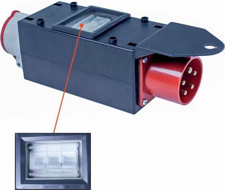 Produktbild Bachmann CEE-Adapter 32A 400V IP44 1x16A5p400V 3Pol. Fuse (CEE 7/3)