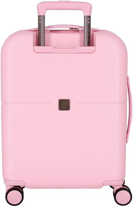 Actual product image Pepe Jeans Light Pink Suitcase Set with Wheels and TSA Lock