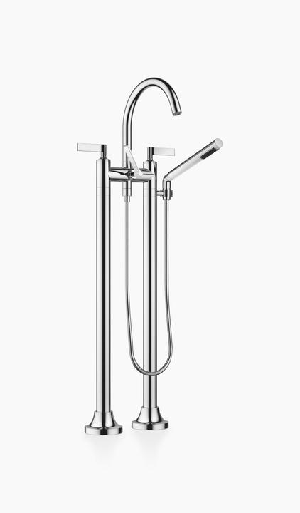 Actual product image Dornbracht VAIA two-hole bath mixer, free-standing installation, hand shower set, lever handle, proj