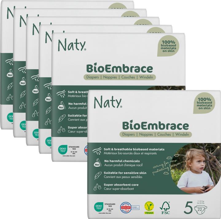 Produktbild Naty Biowindel (Gr. 5, Monatsbox, 132 Stück)