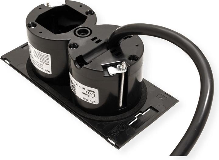 Produktbild Bachmann DUE - 1 AC-Ausgänge - Indoor - Typ E - Schwarz - 1 Stück(e) (1 x, CEE 7/3, CEE 7/5, 2 m)