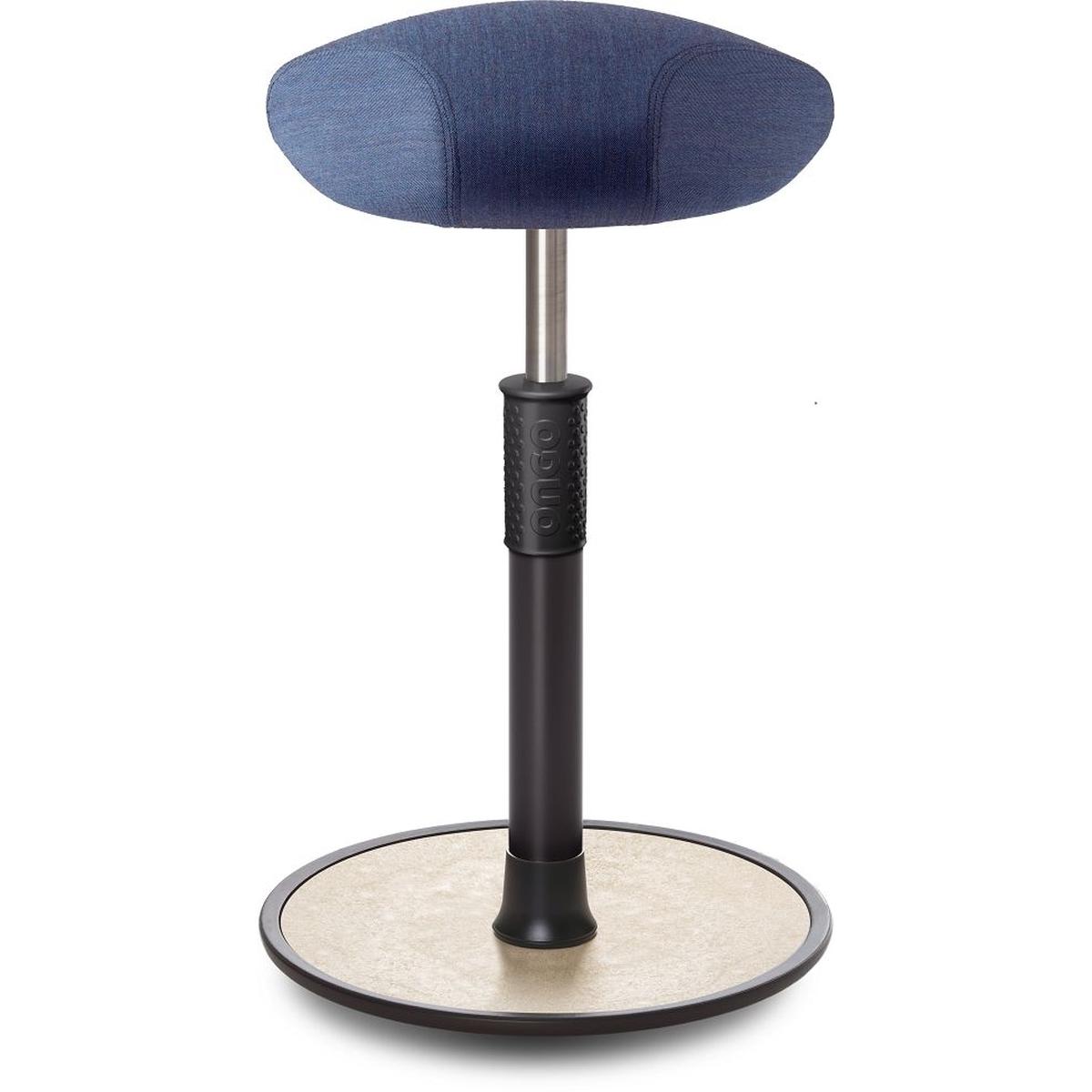 Ongo, Bürostuhl, Sitz- Stehhocker Free Tall Triangel kvadrat Remix Jeans schwarz /cremeweiss