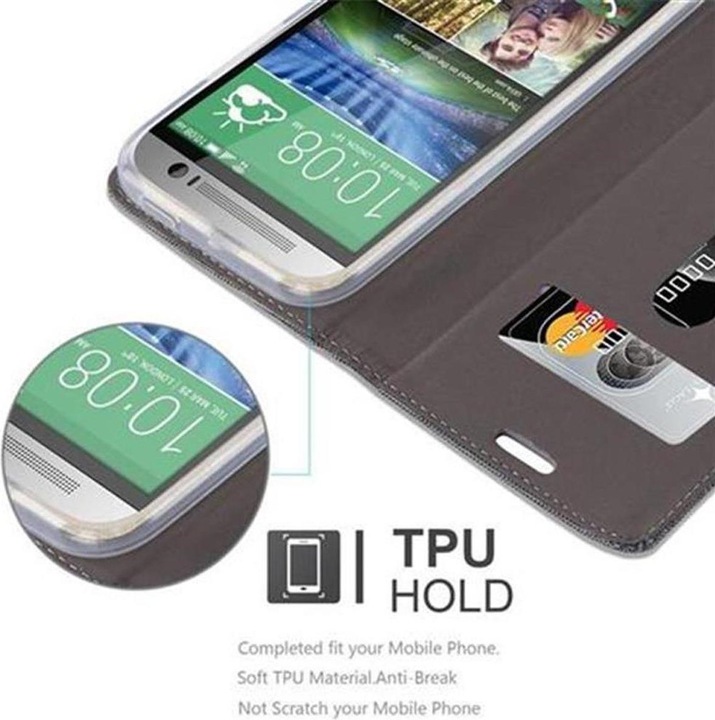 Produktbild Cadorabo Book Jeans Optik Cover (HTC One M8)