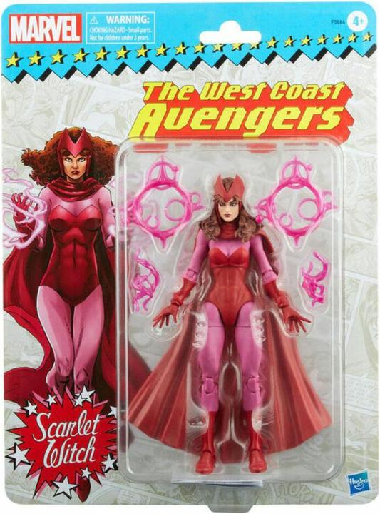 Actual product image Hasbro Legends Series Scarlet Witch, 15cm Retro Action Figure, 4 Accessories