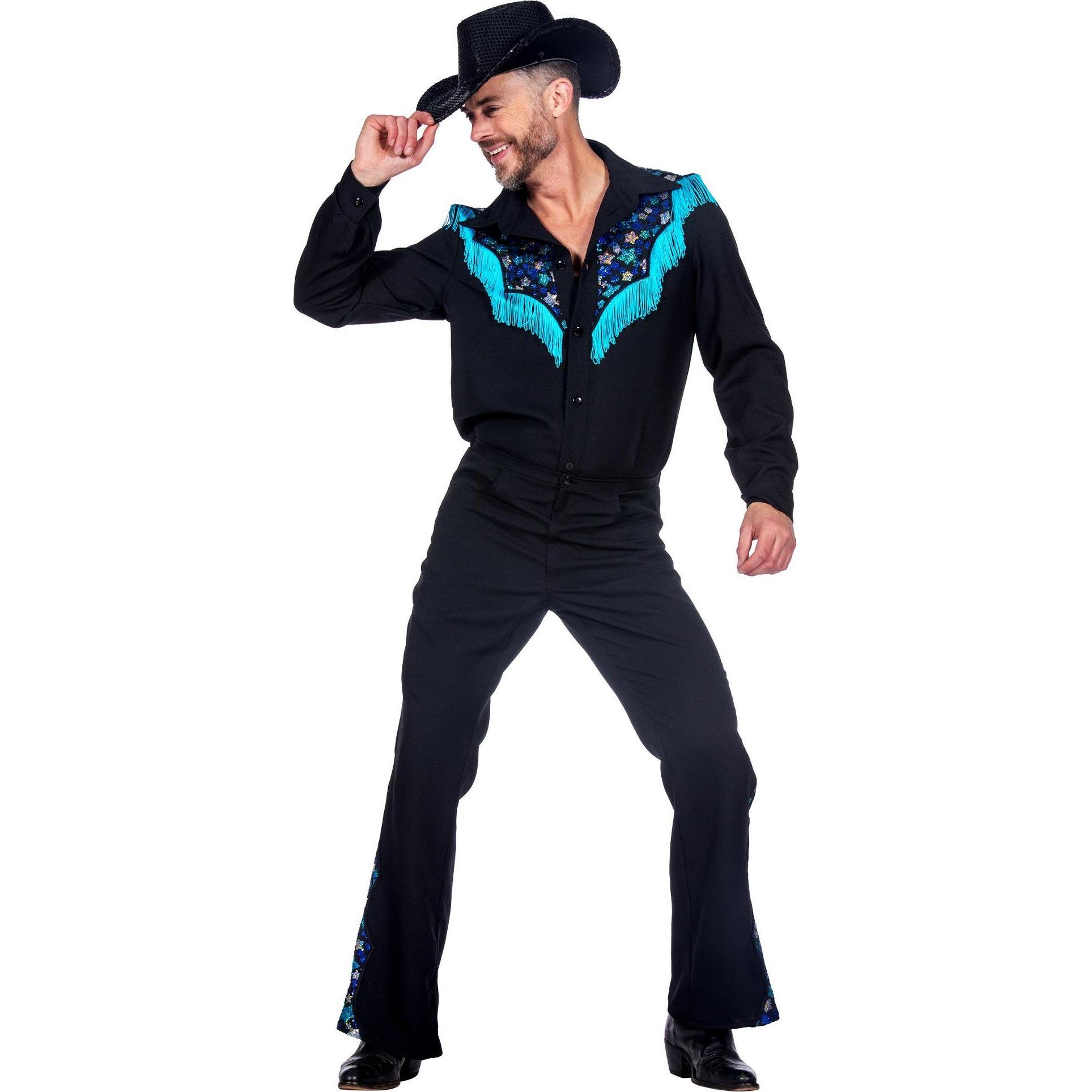 Metamorph Disco Cowboy Kostüm - Line Dance Fasching Kostüm (M)