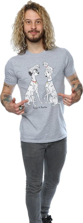 Actual product image 101 Dalmatians Mens Pongo And Perdita Cotton T-Shirt (S)