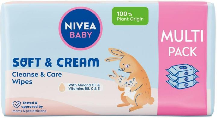 Produktbild NIVEA Soft & Cream Feuchttücher Trio (171 Stück)