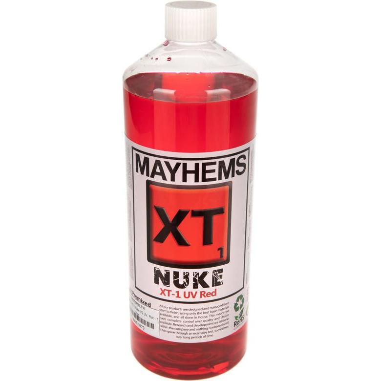 Mayhems XT-1 Nuke V2 UV (1 ml, Fertiggemisch), Wasserkühlung Wasserzusatz, Rot