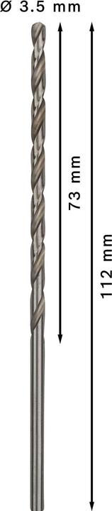 Immagine prodotto Bosch Professional Zubehör Trapano PRO Metal HSS-G, 3,5 x 73 x 112 mm (3,5 mm)
