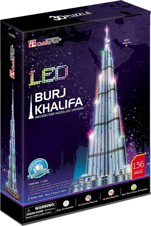 Actual product image Cubicfun Burj Khalifa (136 pieces)