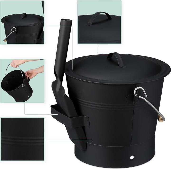Actual product image Relaxdays Ash Bucket