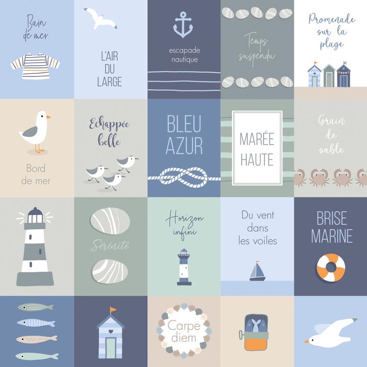 Actual product image Artemio Papier-Set "Marée Haute" (150 g/m², 10x)