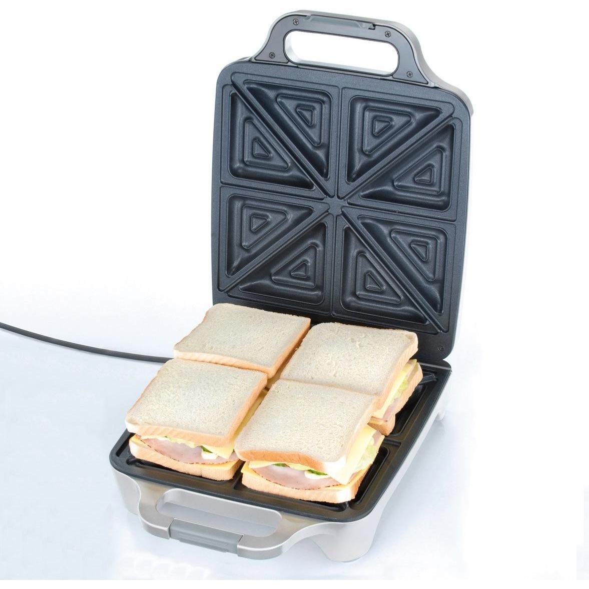 Thumbnail - Cloer XXL-Sandwichmaker, Toaster, Silber, Schwarz