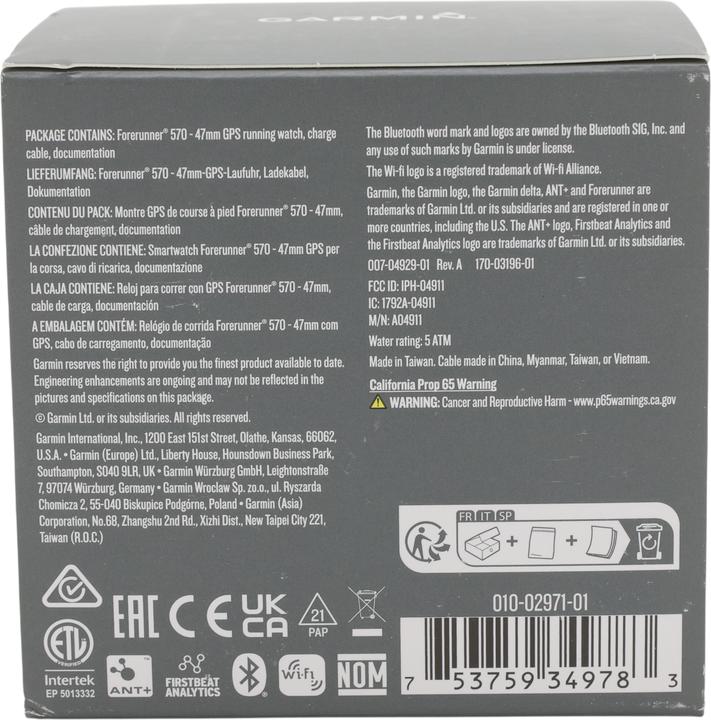 Actual product image Garmin Forerunner 570 (47 mm, WLAN only)