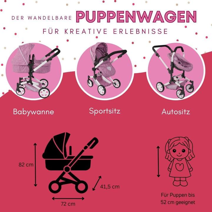 Actual product image Bayer Chic 2000 Combi doll carriage "LINUS