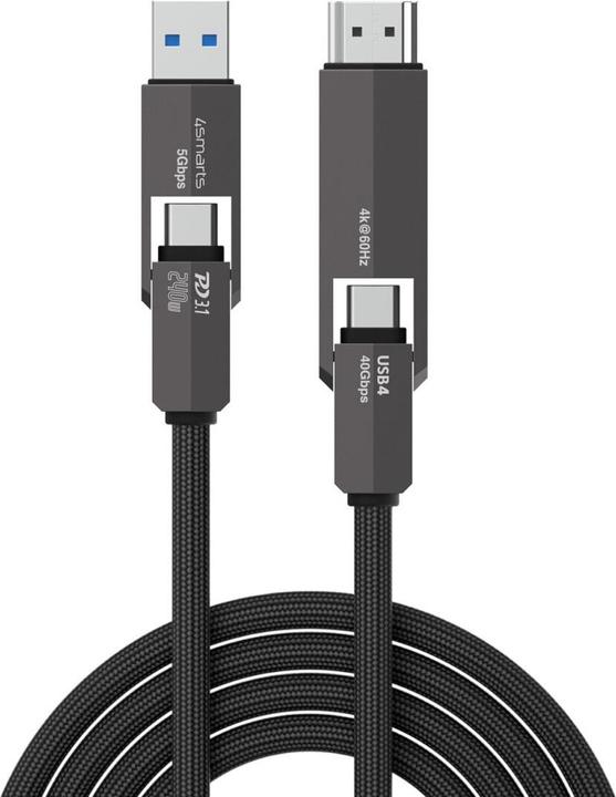 Produktbild 4smarts USB4 HDMI Kabel ComboCord (1.50 m, USB 4.0, 240 W)