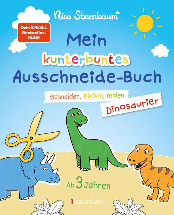 Produktbild Mein kunterbuntes Ausschneidebuch - Dinosaurier. Schneiden, kleben, malen für Kinder ab 3 Jahren. (Deutsch, Nico Sternbaum, 2022)
