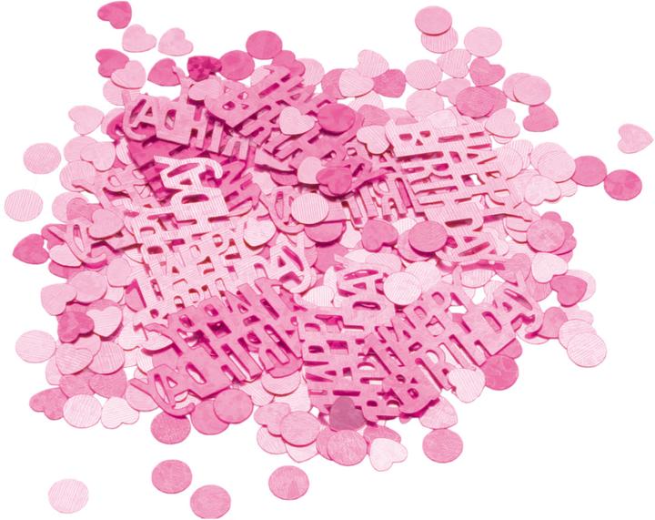 Actual product image Amscan Confetti Happy Birthday Pink