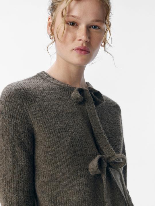 Actual product image Object Kurzer Wollgemisch Strickjacke (M)