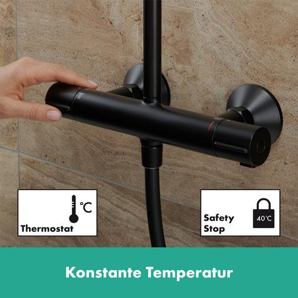 Immagine prodotto hansgrohe HG Showerpipe Vernis Blend 240, 1 getto con termostato nero opaco